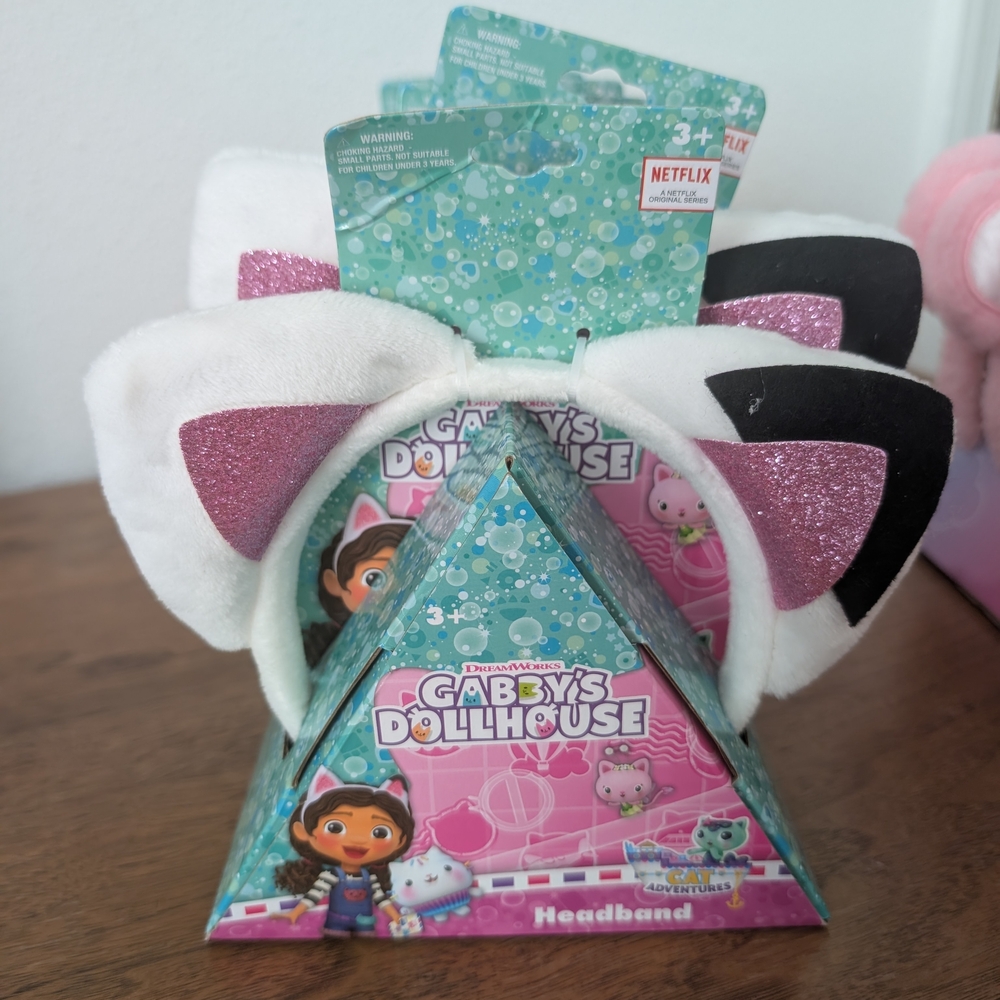 Gabbys Dollhouse Headbands- White and Pink